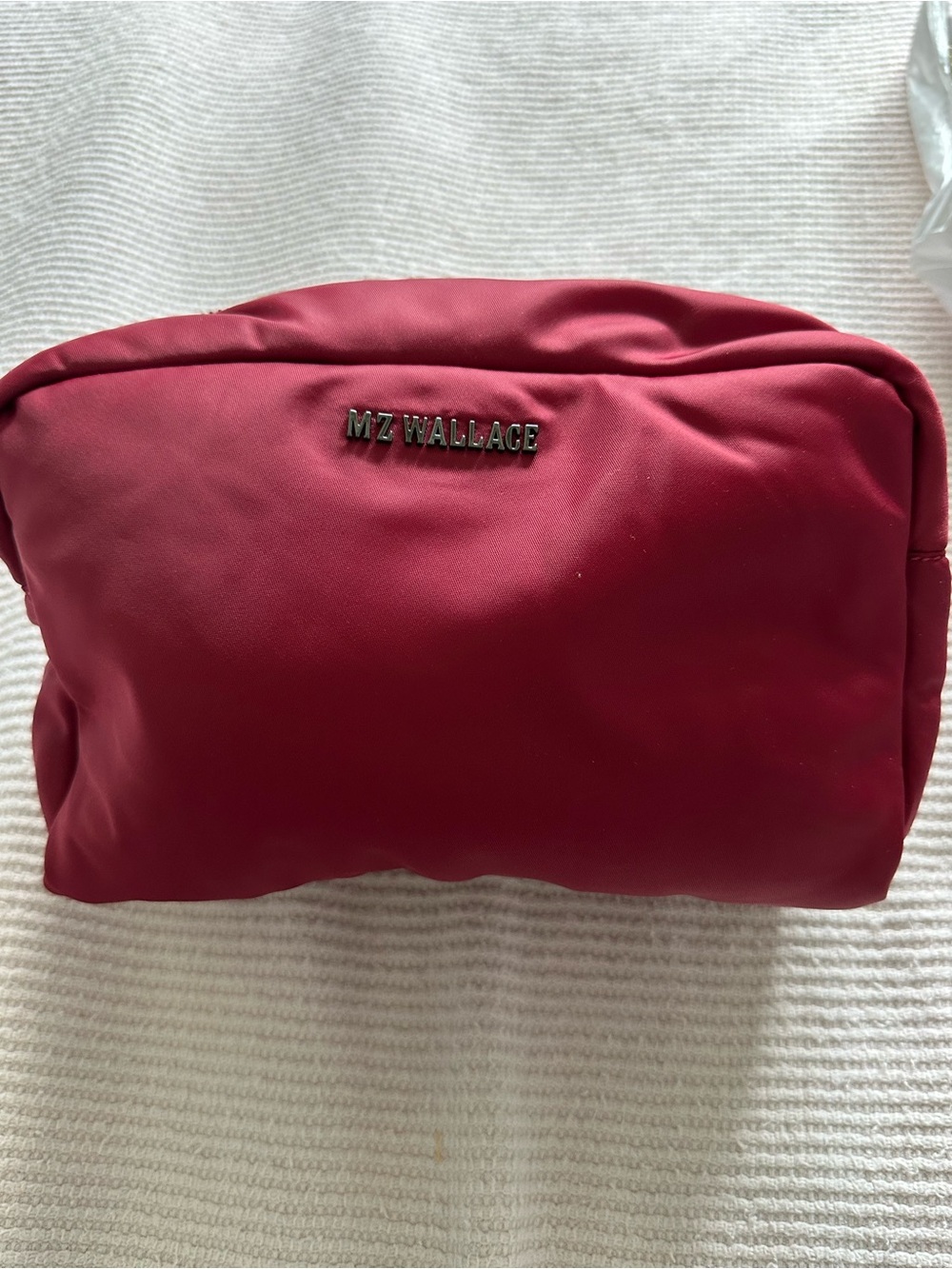 MZ Wallace dark ruby winish color Travel Cosmetic Pouch